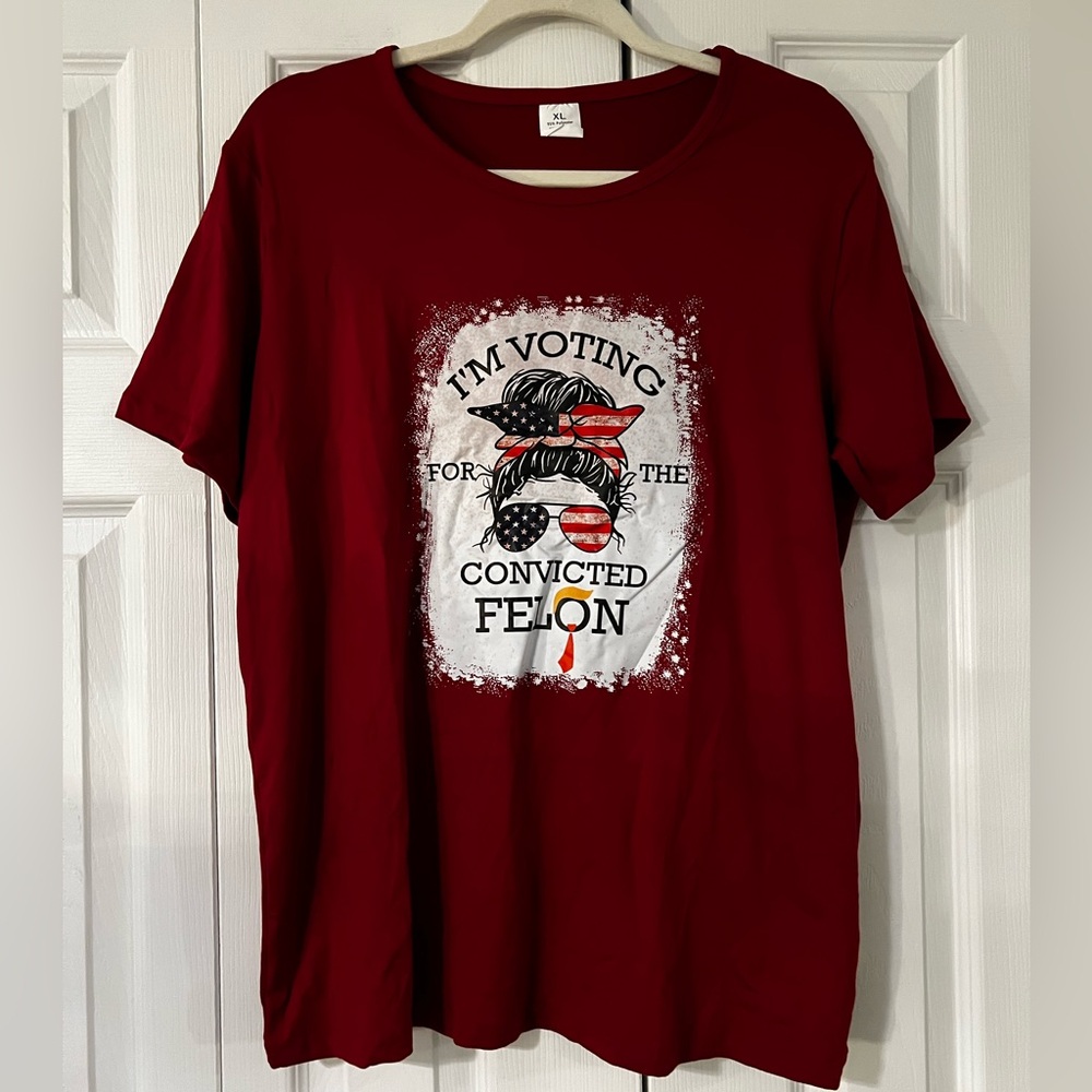 Vibrant crimson Trump XL Top
